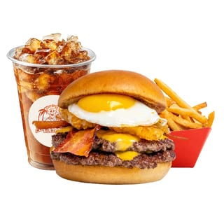 Hangover Burger w/ Fries & Drink