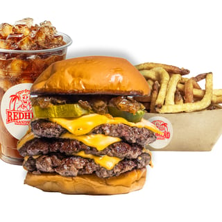 Redhead Burger W/ Fries & Drink