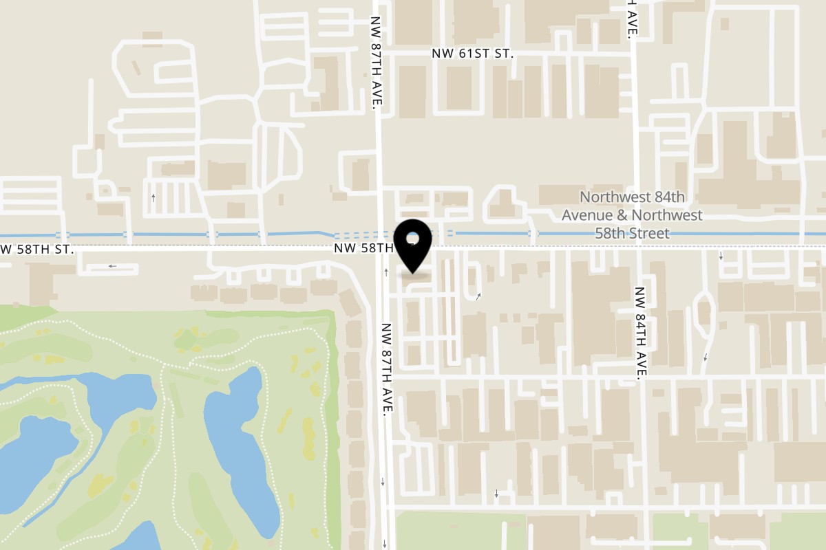 Map showing the location of REDHEAD BURGER Doral on 5755 NW 87th Ave #104 in Doral